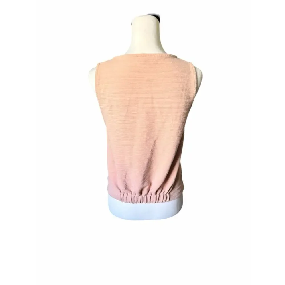 J. Crew Blush Pink Button-Front Tie Hem Camisole